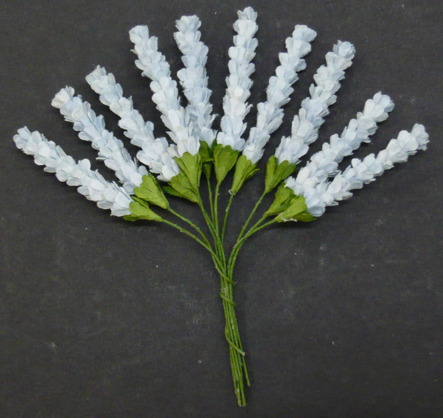 50 BABY BLUE MULBERRY PAPER HEATHER STEMS