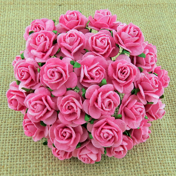 100 PINK MULBERRY PAPER OPEN ROSES