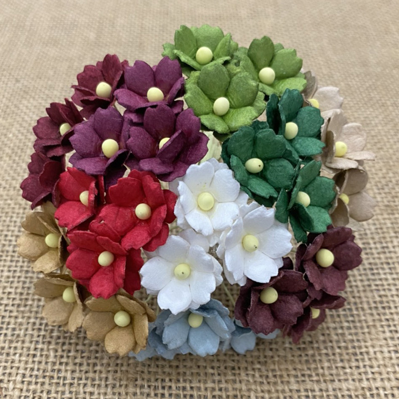 100 MIXED CHRISTMAS COLOR SWEETHEART BLOSSOM - Click Image to Close