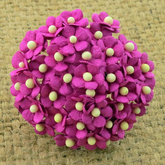 100 MINIATURE DEEP PINK SWEETHEART BLOSSOM FLOWERS