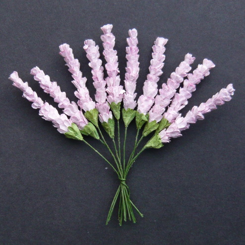50 LILAC MULBERRY PAPER HEATHER STEMS
