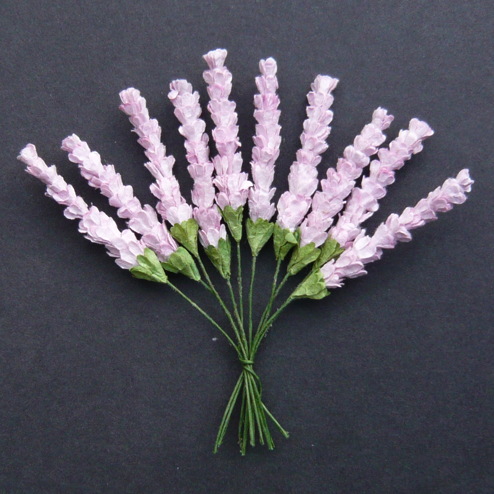 50 LILAC MULBERRY PAPER HEATHER STEMS - Click Image to Close