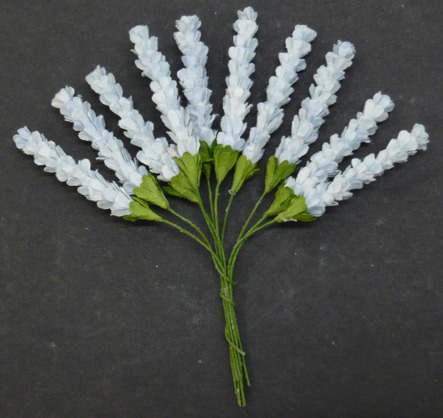 50 BABY BLUE MULBERRY PAPER HEATHER STEMS - Click Image to Close