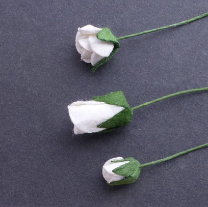 PALE PINK MULBERRY PAPER ROSEBUDS