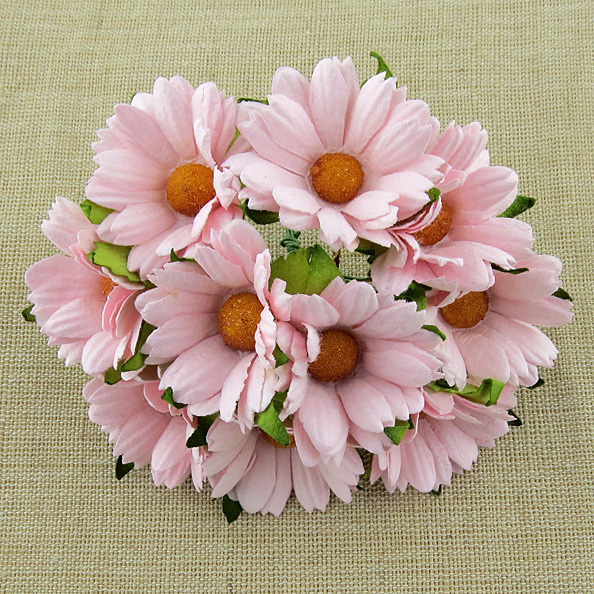 50 PALE PINK MULBERRY PAPER CHRYSANTHEMUMS - Click Image to Close