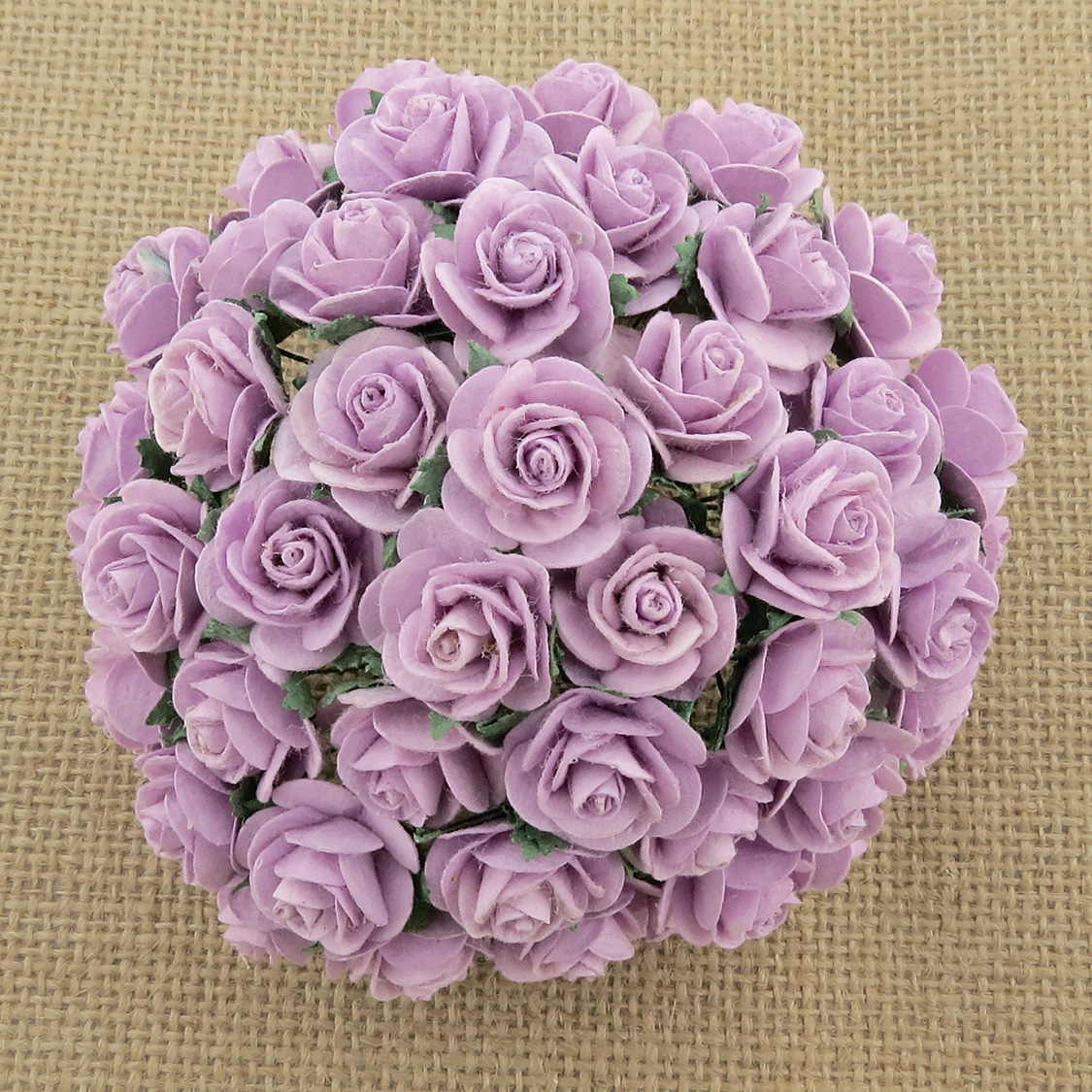 100 LILAC MULBERRY PAPER OPEN ROSES - Click Image to Close