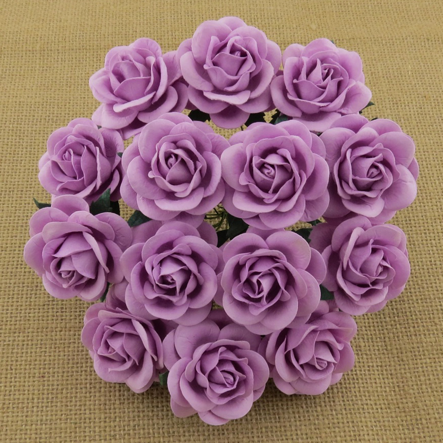 50 LILAC MULBERRY PAPER TRELLIS ROSES - Click Image to Close