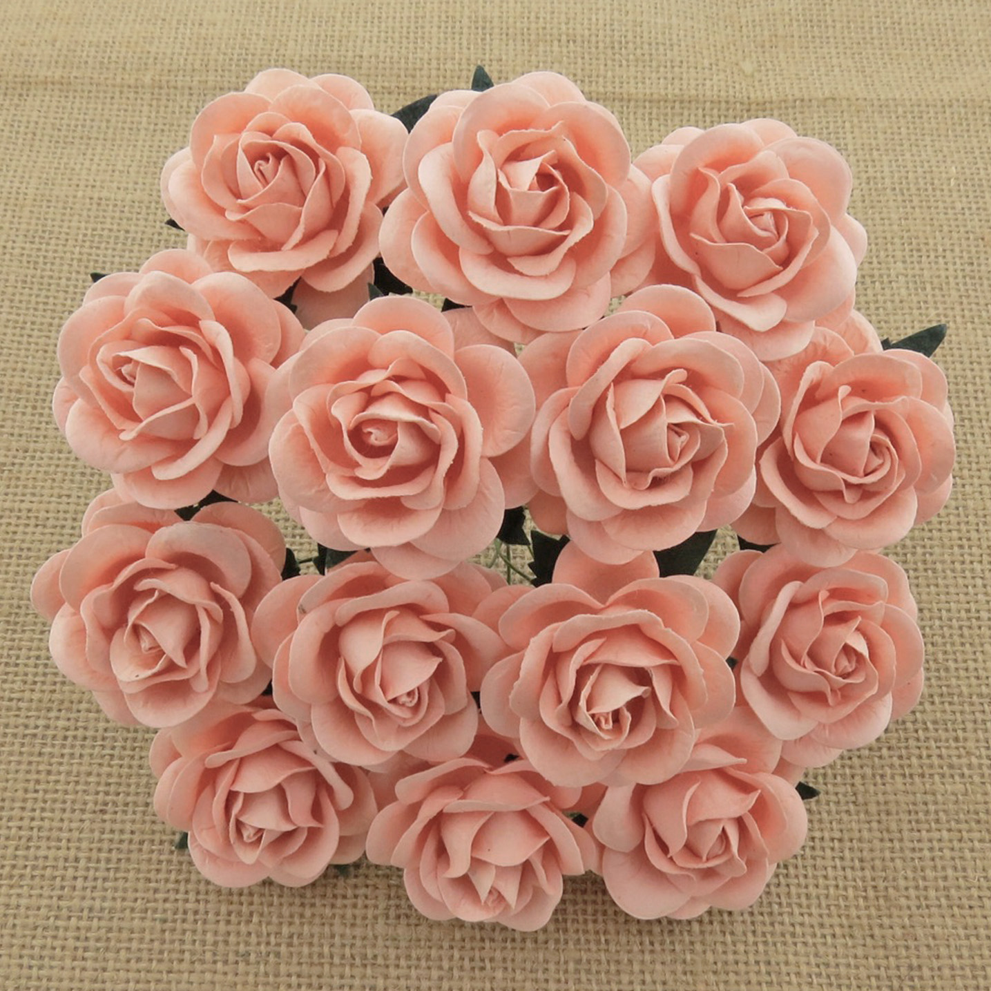 50 PALE PINK MULBERRY PAPER TRELLIS ROSES