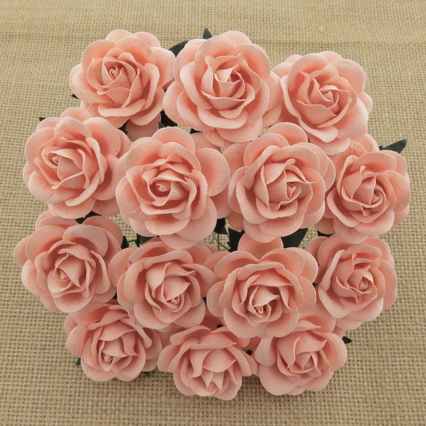 50 PALE PINK MULBERRY PAPER TRELLIS ROSES