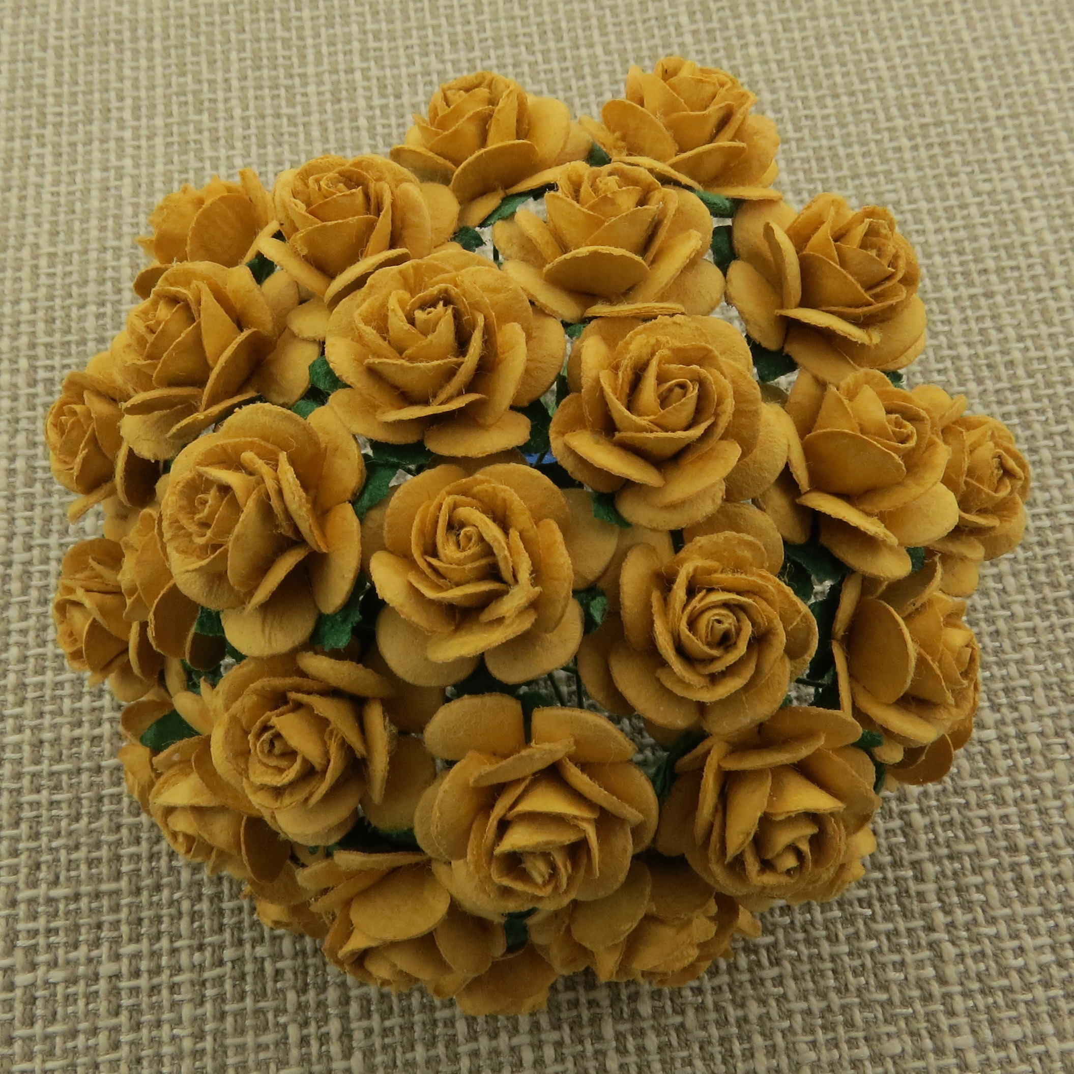 100 OLD GOLD MULBERRY PAPER OPEN ROSES - Click Image to Close