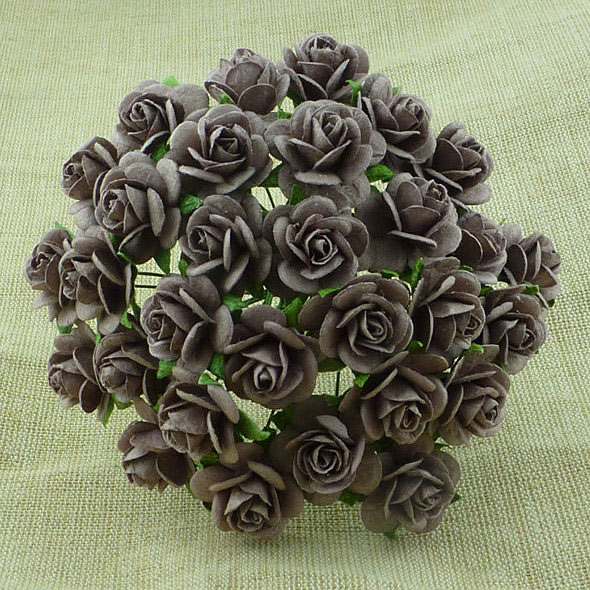 100 WALNUT MULBERRY PAPER OPEN ROSES - Click Image to Close