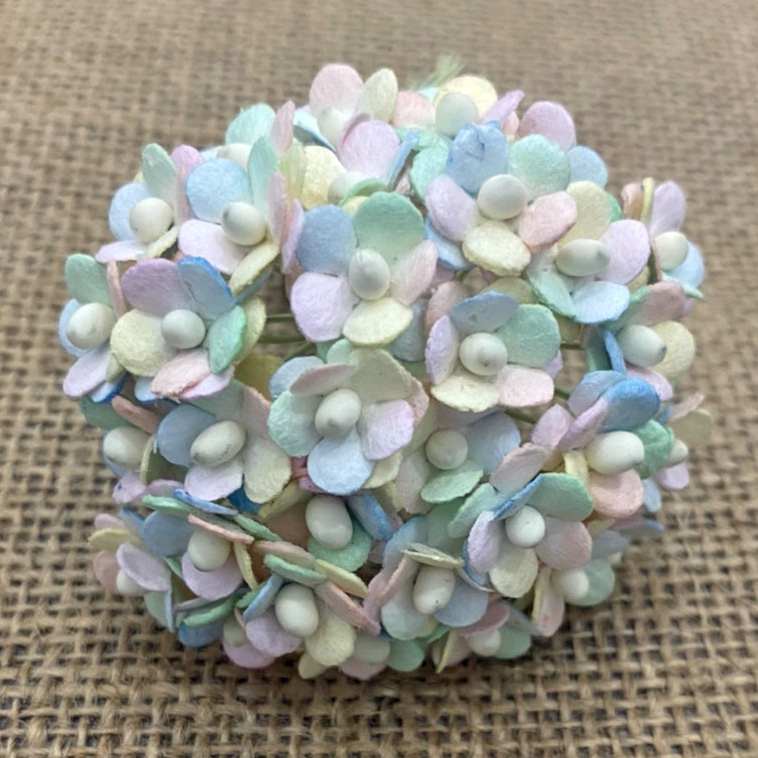 100 MINIATURE MIXED PASTEL RAINBOW SWEETHEART BLOSSOM FLOWERS