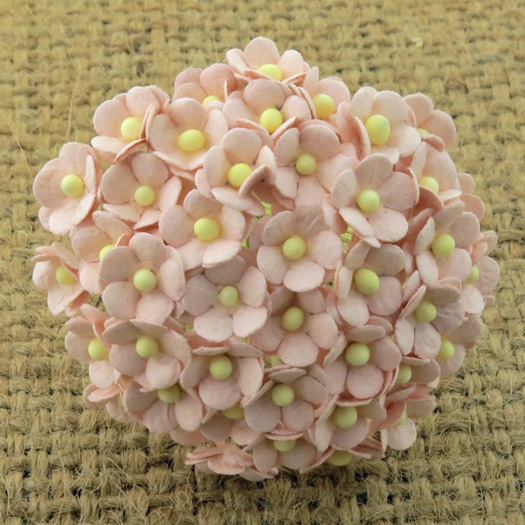 50 PINK MULBERRY PAPER BUTTERCUPS - Click Image to Close