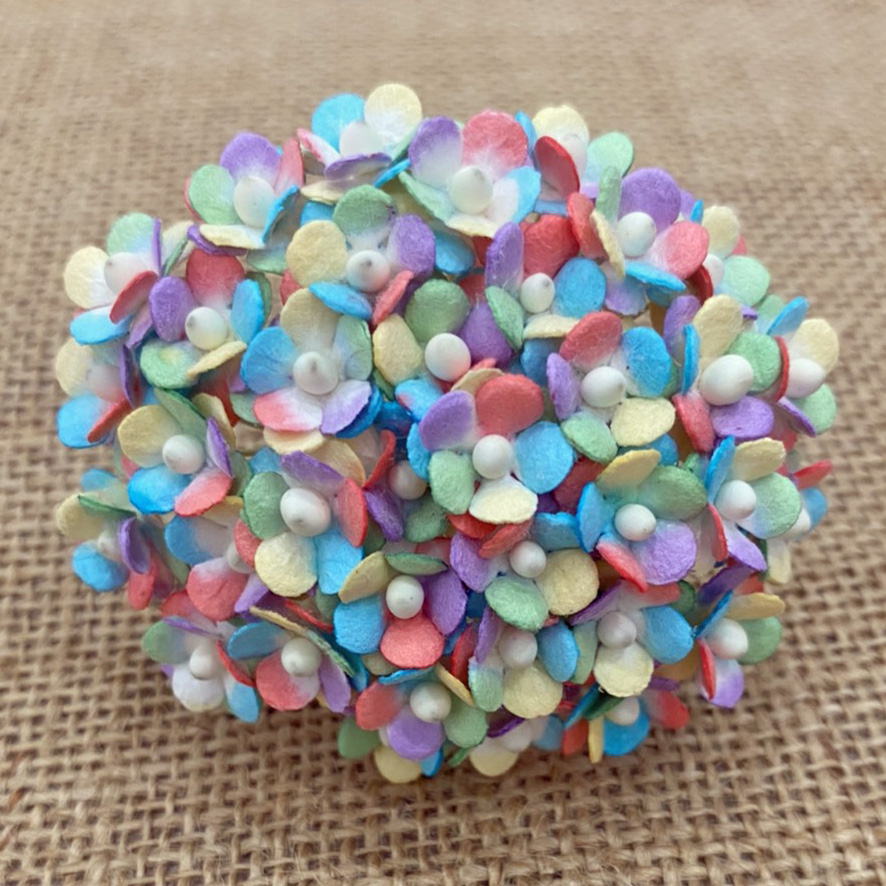 100 MINIATURE MIXED RAINBOW SWEETHEART BLOSSOM FLOWERS - Click Image to Close