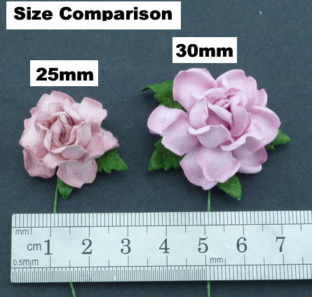 50 MIXED GREEN TONE MULBERRY PAPER COTTAGE ROSES