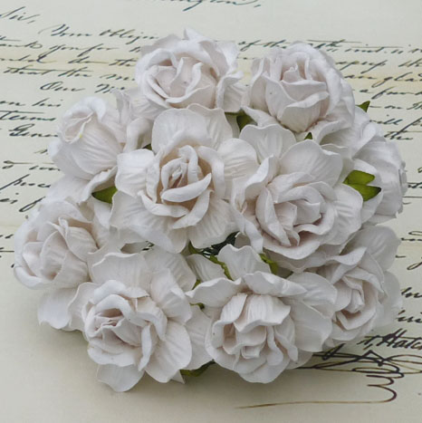 50 LARGE WHITE WILD ROSES - Click Image to Close